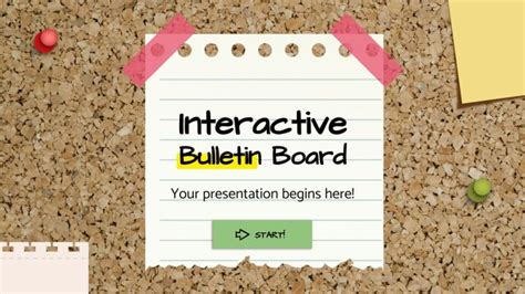 Interactive Bulletin Board Google Slides and PowerPoint template