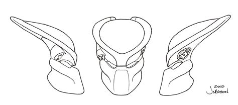 Predator Helmet Drawing