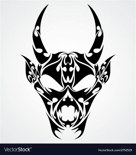 Devil Head Tattoo Design Royalty Free Vector Image