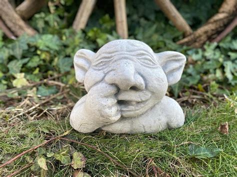 Concrete Troll Statue Garden Troll Cement Gothic Fantasy | Etsy