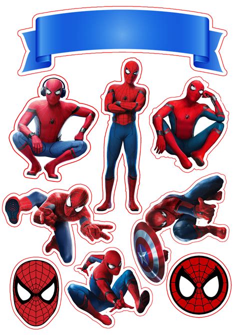 Printable Pdf Spiderman Cake Topper Printable