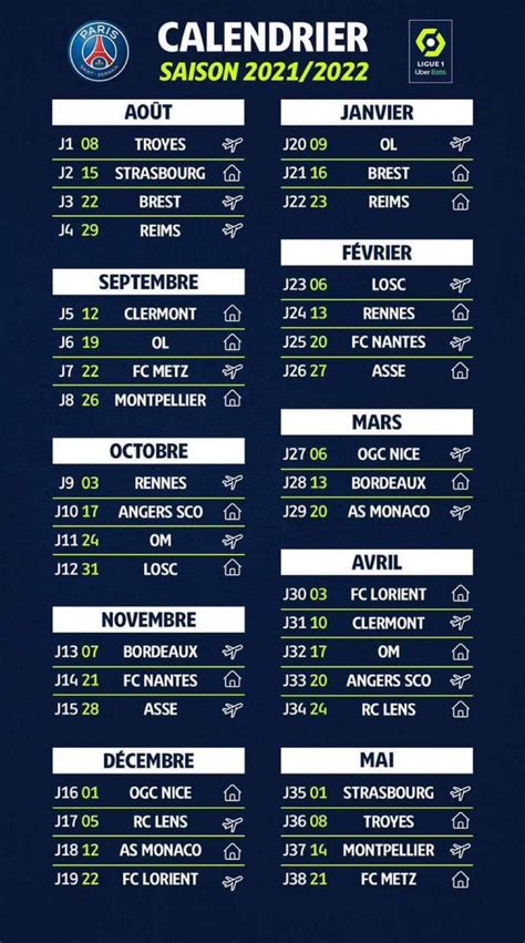 Ligue 1 2021/22 Calendar : r/psg