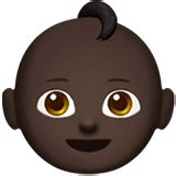 👶🏿 Baby Emoji with Dark Skin Tone Meaning with Pictures: from A to Z