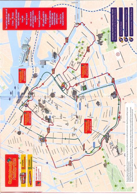 Amsterdam Attractions Map | FREE PDF Tourist City Tours Map Amsterdam 2025