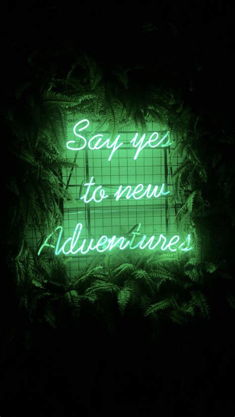 Neon Green Aesthetic Quotes Wallpaper - H0dgehe