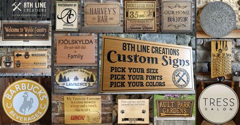 Custom CNC Carved Wooden Signs – Tagged "Outdoor signs" – 8th Line ...