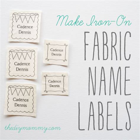 Make diy iron on fabric name labels – Artofit