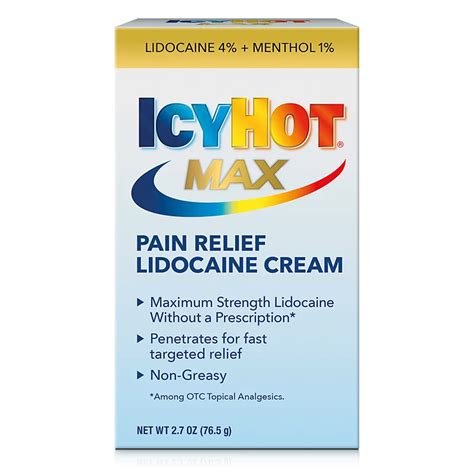 Icy Hot Lidocaine Plus Menthol Cream - Shop Medicines & Treatments at H-E-B