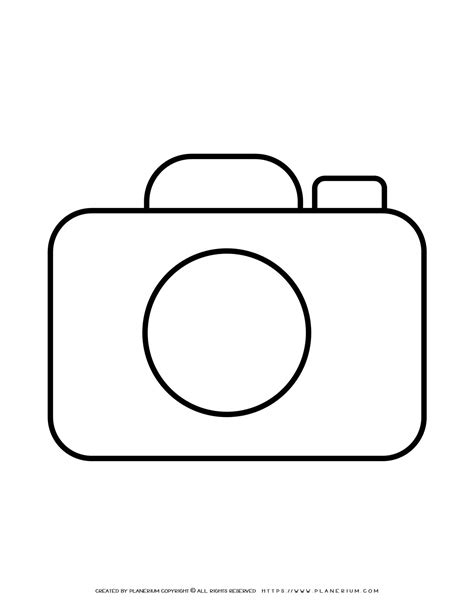 Camera Outline - FREE Printable Template | Planerium