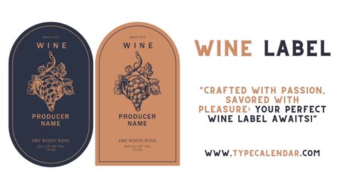 Printable Wine Label