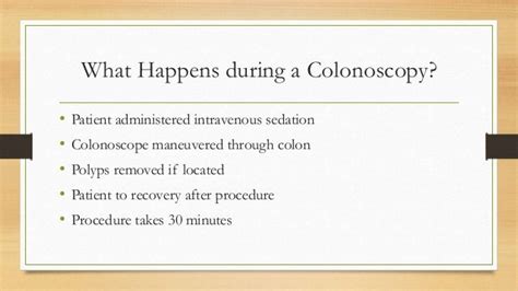 Colonoscopy Procedure