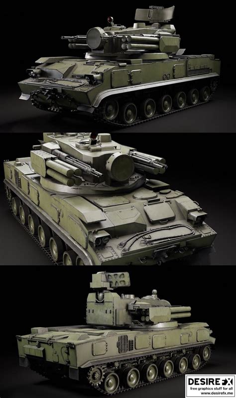 Desire FX 3d models | 2s6 tunguska Soviet and Russian anti-aircraft gun and missile system