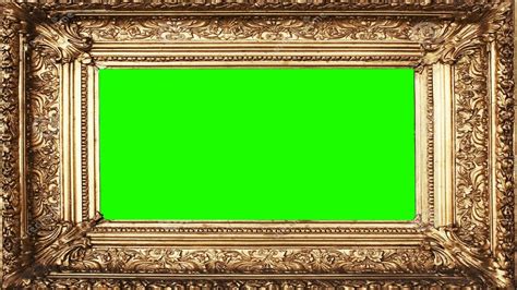 beauiful classic photo frame in green screen free stock footage - YouTube