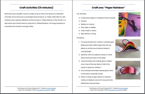 God's Rainbow of Promise to Noah (Genesis 9:8-17) Printable Bible Less ...