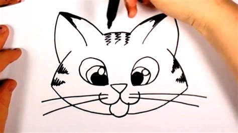 How To Draw A Cute Kitten Face - Tabby Cat Face Drawing CC - Costin ...