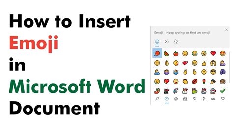 How to Insert Emoji | Emojis in Microsoft Word Document - YouTube