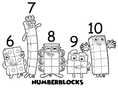 Numberblocks 6 Coloring Page - Free Printable Coloring Pages for Kids