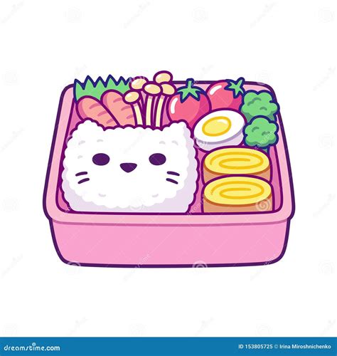 Cartoon Bento Box Drawing - Lanarra