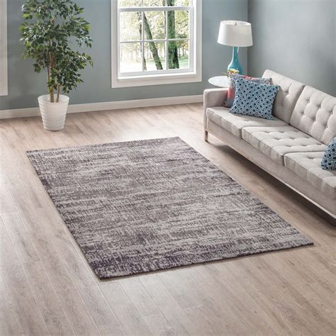 Modway Darja Distressed Rustic Modern 5x8 Area Rug in Light and Dark Gray - Walmart.com ...