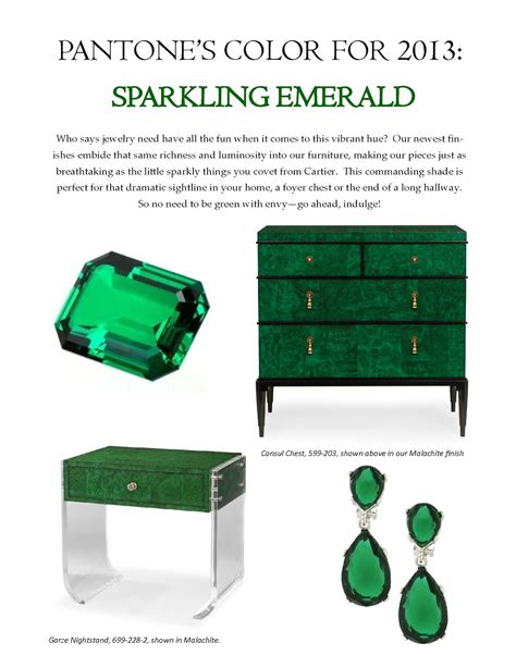 SOURCE: 2013's PANTONE COLOR-EMERALD GREEN