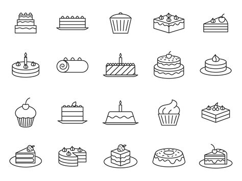 20 Cake Vector Icons