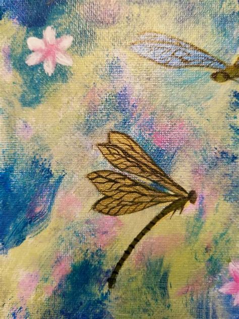 Dragonfly Painting Dragonfly Art Dragonfly Whimsical | Etsy