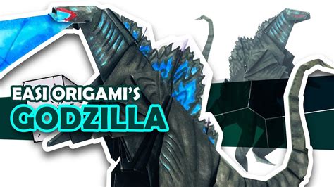 How to make a GODZILLA Papercraft Origami - YouTube