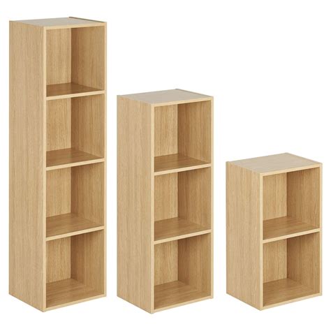 Hartleys Wooden Oak Effect Cube Storage Unit - Choice of Size: Amazon ...