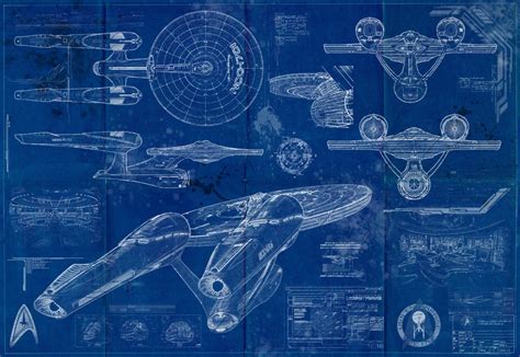 Star Trek Enterprise New USS 1701 Blueprint Art Print - Etsy Australia