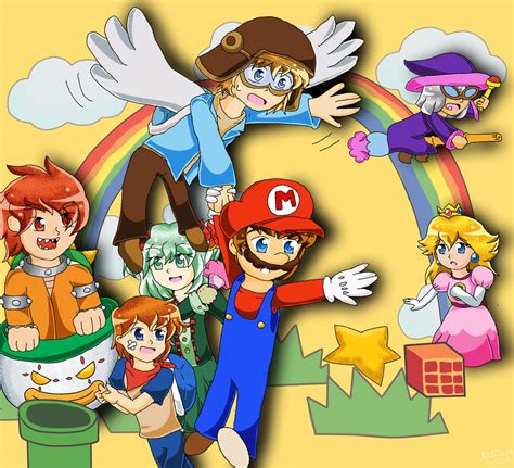 Paper Mario 64 Gijinka Boxart by PinkLoveStar2674 on DeviantArt