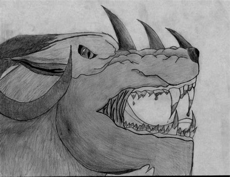 My 1st Drawing of a Hellhound by Fangthorn on DeviantArt