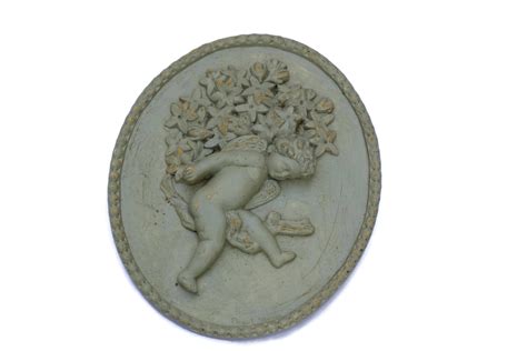 Vintage French Cherub Wall Hanging Plaque