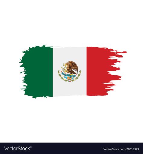 Mexican flag Royalty Free Vector Image - VectorStock