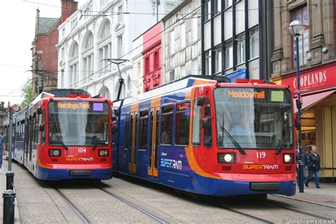 Picture of Sheffield Supertram tram 119 at High Street : TheTrams.co.uk