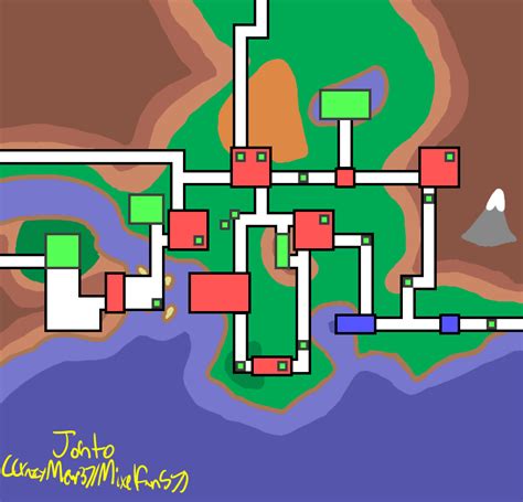 Pokemon Region Maps - Johto by mixelfan57 on DeviantArt