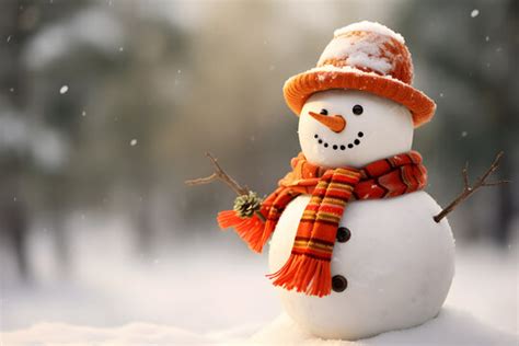 Winter Snowman Wallpaper