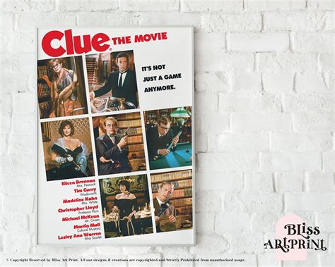 Clue the Movie Poster Movie Poster Movie Art Print Clue | Etsy