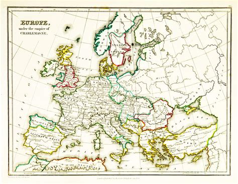 Europe Map, Carolingian Empire, 9th C Photograph by British Library