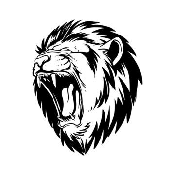 Roaring Lion Line Drawing