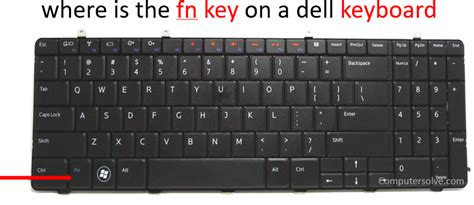 Where is the fn key on a Dell Keyboard