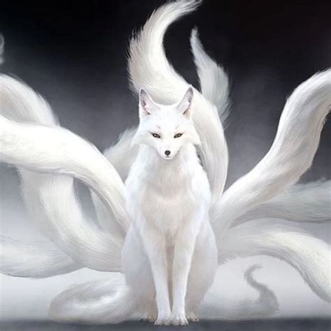 Nine tailed fox | Mythical creatures fantasy, Cute fantasy creatures, Mythical animal