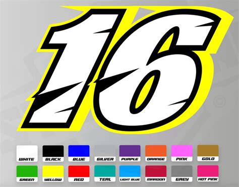 3 X Custom Racing Numbers Vinyl Stickers Decals Race - Etsy