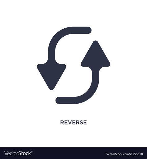 Reverse icon on white background simple element Vector Image