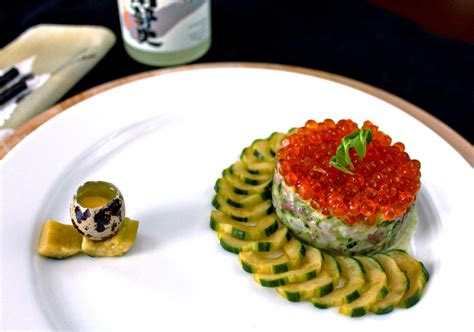 Hamachi Tartare with Miso Pickled Cucumber & Salmon Roe - The ...