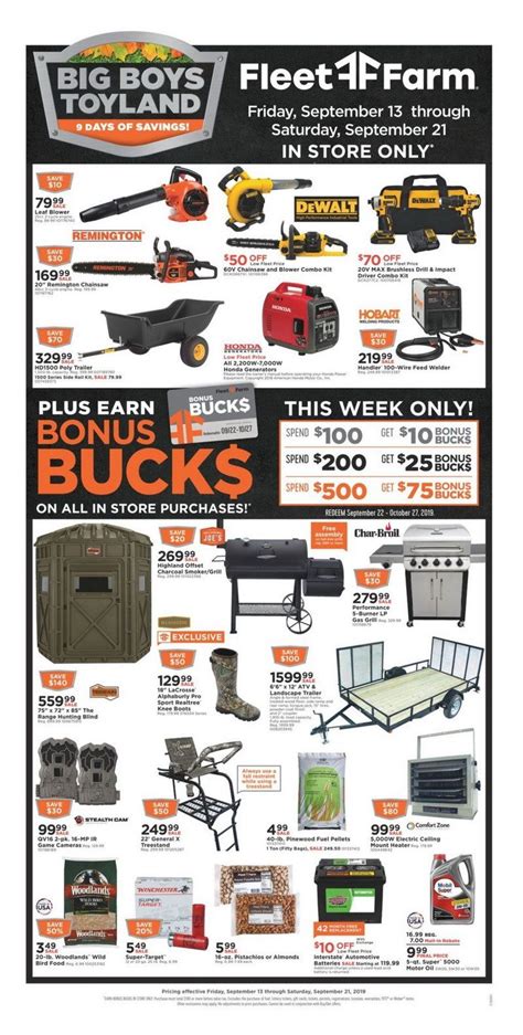 Fleet Farm Weekly Ad Sep 13 – Sep 21, 2019