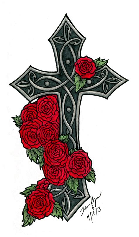 Gothic Cross with Roses by mrinx on DeviantArt