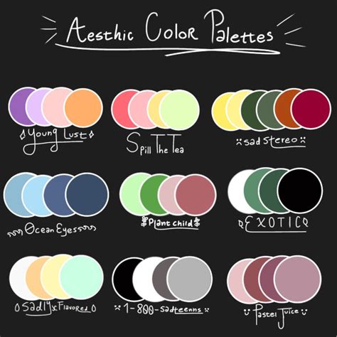 ♡aesthetic color palettes!♡ | Skema warna, Warna