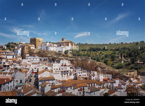 Aerial view of Setenil de las Bodegas - Setenil de las Bodegas, Cadiz ...