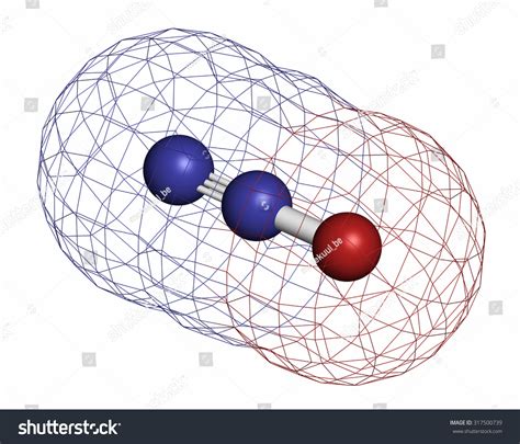 Nitrous Oxide (Nos, Laughing Gas, N2o) Molecule. Used In Surgery As ...