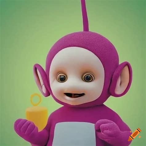 Teletubbies laughing and sharing a meal on Craiyon